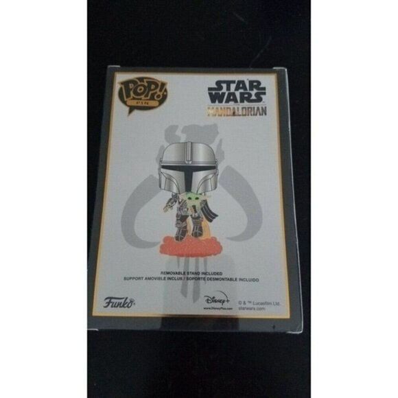 #SE Star Wars Mandalorian w/Grogu Funko Pop! Big Metal Enamel Pin - Picture 4 of 7